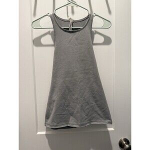 FP Movement Free People Racerback Criss-Cross Tank Top Grey Small S Cut Out Back